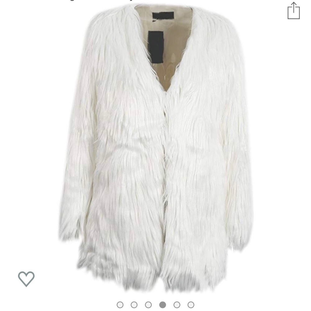 White Faux Fur Coat